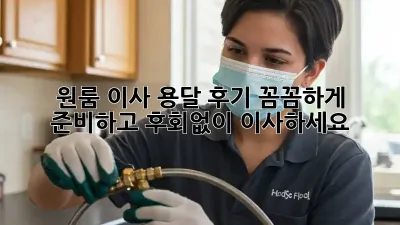 원룸 이사 용달 후기: 꼼꼼하게 준비하고 후회없이 이사하세요!